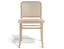 811 Hoffmann Chair - Natural Wood Seat - Cane Backrest - by TON