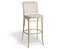 811 Hoffmann Stool - Natural Wood Seat - Cane Backrest - by TON