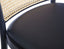 811 Hoffmann Stool - Black Stain - Cane Backrest - Black Upholstered Seat - by TON 