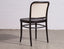 811 Hoffmann Chair - Black Stain - Wood Seat - Cane Backrest - by TON