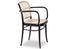 811 Hoffmann Armchair - Black Stain - Cane Seat - Cane Backrest - by TON