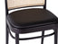 811 Hoffmann Chair - Black Stain - Black Padded Seat - Cane Backrest - by TON