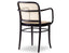 811 Hoffmann Armchair - Black Stain - Cane Seat - Cane Backrest - by TON