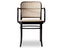 811 Hoffmann Armchair - Black Stain - Cane Seat - Cane Backrest - by TON