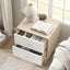 Adriana Bedside Table Set of 2 Elegant Nightstand for Stylish Bedroom Storage