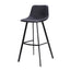 80cm Bar Stool in Black Fabric (Set of 2)