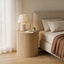 Byron Ribbed Timber Side Table - Natural Oak