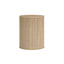 Byron Ribbed Timber Side Table Set of 2 - Natural Oak for Bedroom Living