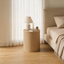 Byron Ribbed Timber Side Table Set of 2 - Natural Oak for Bedroom Living