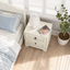 CABOT White 2 Drawer Bedside Table - Classic Hamptons Style