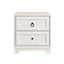 CABOT White 2 Drawer Bedside Table - Classic Hamptons Style