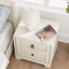 CABOT White 2 Drawer Bedside Table Set of 2- Classic Hamptons Style