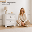 CABOT White 2 Drawer Bedside Table Set of 2- Classic Hamptons Style