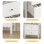 HARLA Bedside Tables Set of 2, White Scalloped Cloud Edge 2-Drawer Side Table