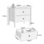 HARLA Bedside Tables Set of 2, White Scalloped Cloud Edge 2-Drawer Side Table