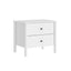 HARLA Side Table with Scalloped Cloud Edge,White 2 Drawer