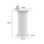 CORA White Roman Column Pedestal Table - Ribbed Fluted Side Table