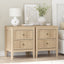 LINDLEY Bedside Table 2 Drawer Dresser Set of 2 Modern Nightstand for Bedroom