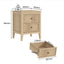 LINDLEY Bedside Table 2 Drawer Dresser Set of 2 Modern Nightstand for Bedroom