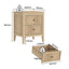 LINDLEY Bedside Table 2 Drawer Dresser Modern Nightstand for Bedroom