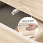 ARDEN Natural Oak 2 Drawer Bedside table Set of 2 | Curved Front Nightstand Cabinet