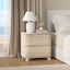 ARDEN Natural Oak 2 Drawer Nightstand | Curved Front Bedside Cabinet