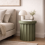 40cm Concrete Side Table - Green