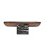 Marble Base Steel Tray - Brown