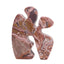Carved Marble Accent Sculpture - Red Ochre