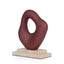 Organic Shape Marble Sculpture - Maroon