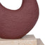 Organic Shape Marble Sculpture - Maroon