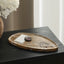 Leaf Shaped Marble Plate - Coffee
