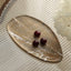 Leaf Shaped Marble Plate - Coffee