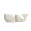 Sandstone Whale Bookend - White