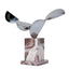 Silver Winged Sculpture - Red Ochre