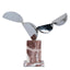 Silver Winged Sculpture - Red Ochre