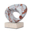 Halo Marble Sculpture - Bulgari Red