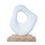 Organic Shape Marble Sculpture - Clay White