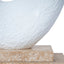 Organic Shape Marble Sculpture - Clay White