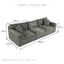 Emery 3 Seater Modular Sofa Grey
