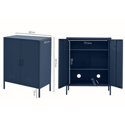 ArtissIn Buffet Sideboard Metal Cabinet - SWEETHEART Blue