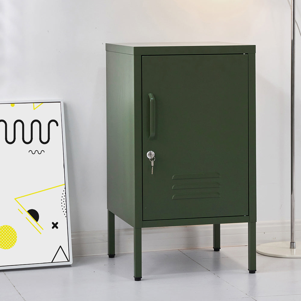 Artiss Bedside Table Metal Cabinet - Green