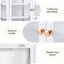 Artiss Buffet Cabinet Sideboard X2 Wall Mounted Clear Display Storage 60cm White