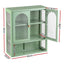 Artiss Buffet Cabinet Sideboard Wall Mounted Fluted Display Storage 70cm Green