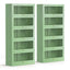 2x Buffet Sideboard Cabinet Storage Cupboard Mesh Doors Metal ELIA Green