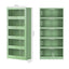 2x Buffet Sideboard Cabinet Storage Cupboard Mesh Doors Metal ELIA Green