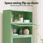 2x Buffet Sideboard Cabinet Storage Cupboard Mesh Doors Metal ELIA Green