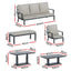 Gardeon 5-Piece Outdoor Furniture Setting Table Chair Set Aluminium Sofa 7-Seater
