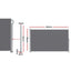 Instahut 1.8X3.5M Side Awning Retractable Privacy Screen Outdoor Sun Shade Grey