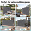 Instahut 1.8X3.5M Side Awning Retractable Privacy Screen Outdoor Sun Shade Grey